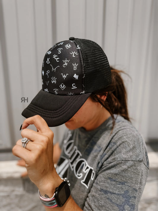 Black Brand Trucker Hat