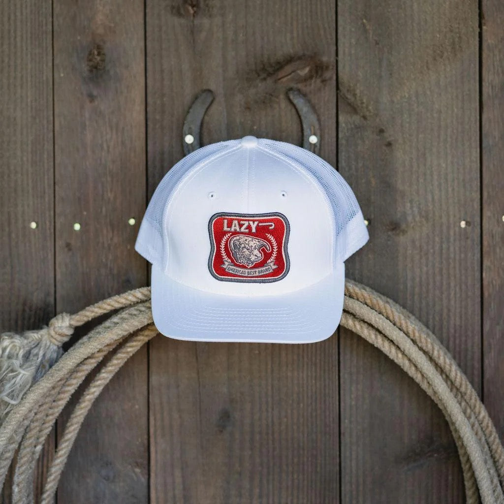 LJR White America's Best Brand Trucker