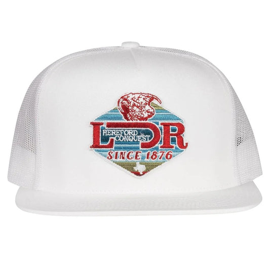 LJR White Conquest Classic Trucker