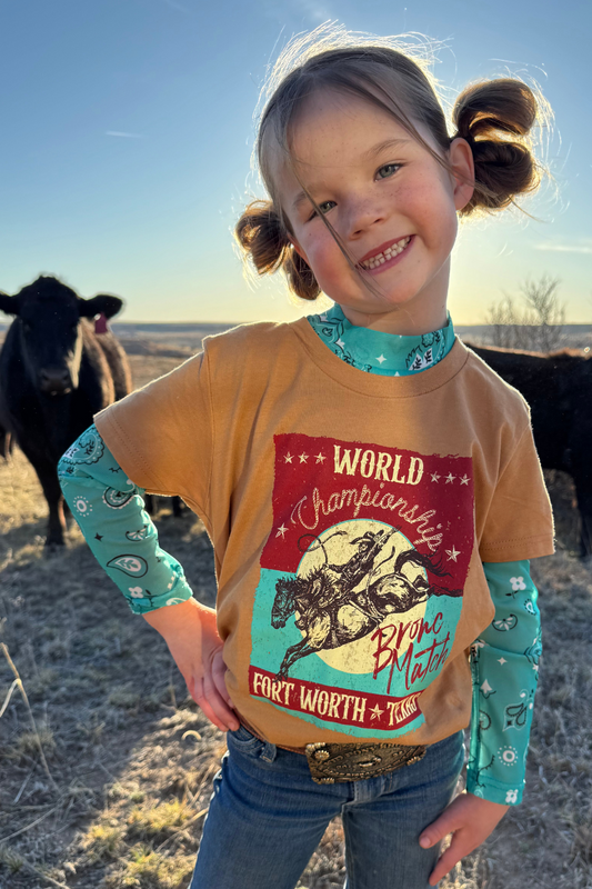 Bronc Match Tee - Kids