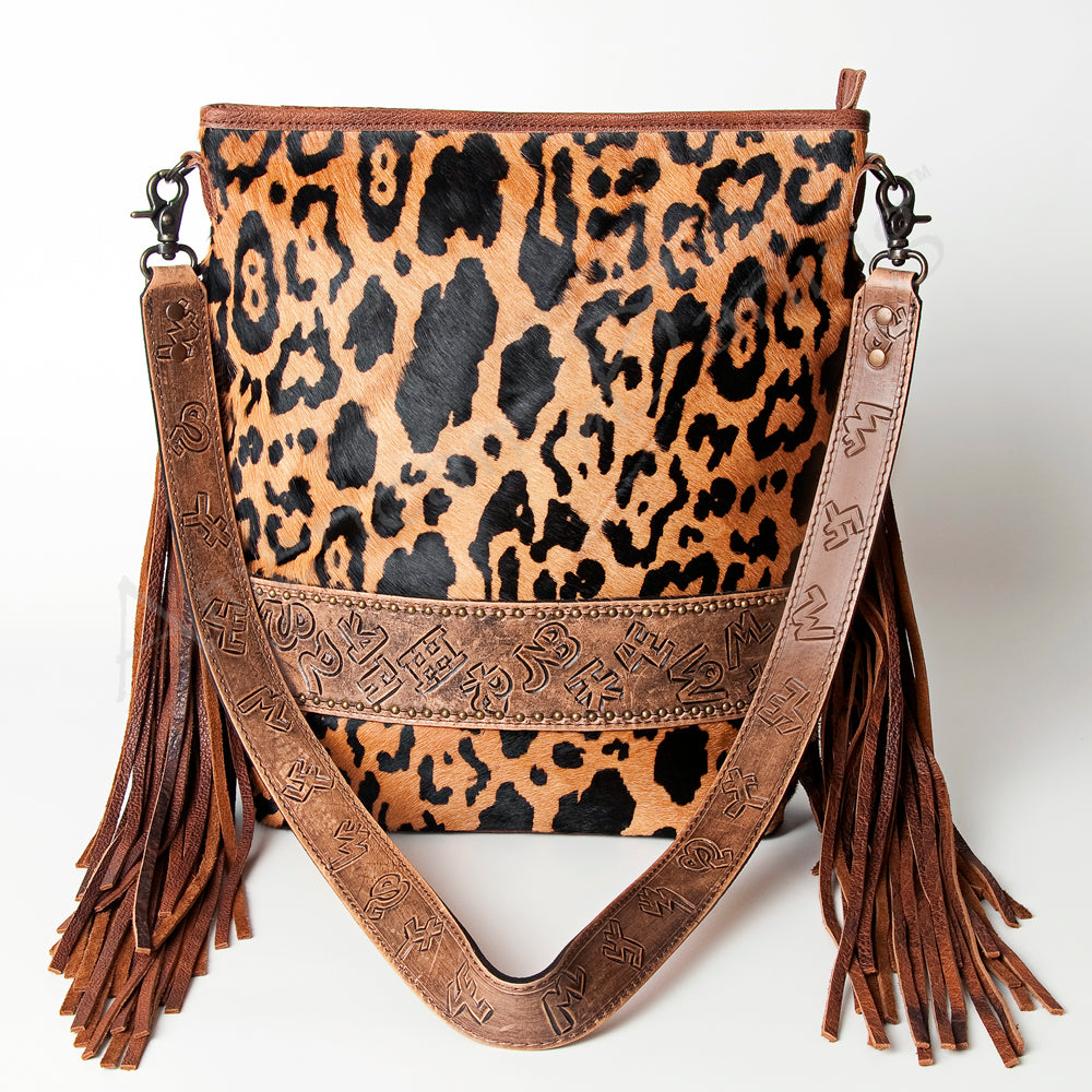 Branding Iron Leopard Crossbody Bag