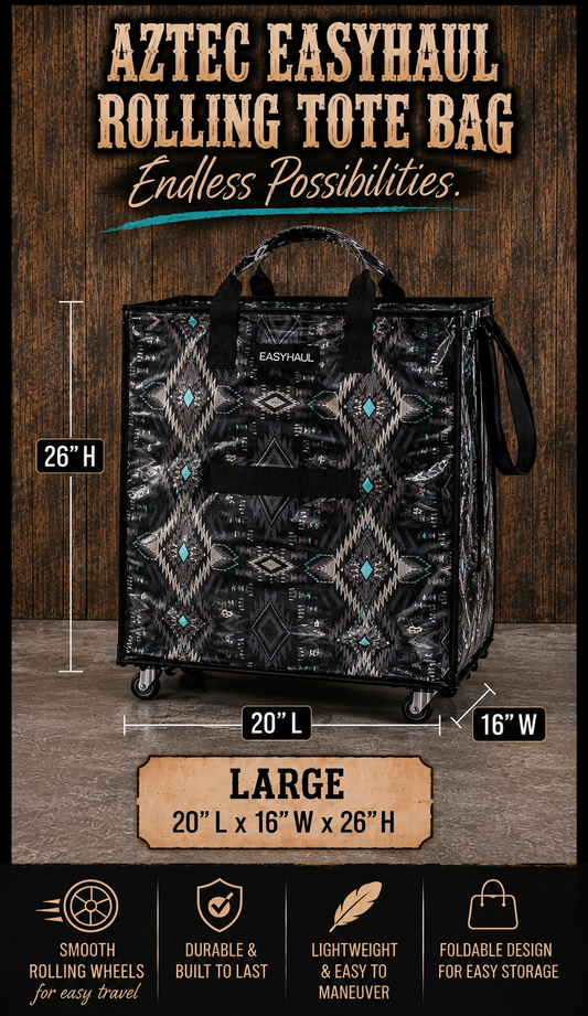 Large Aztec EasyHaul Rolling Foldable Tote Bag