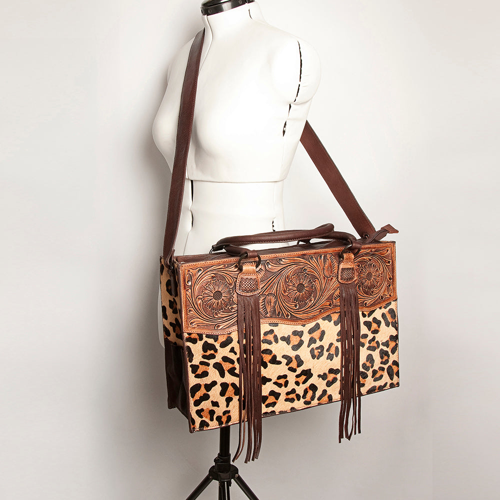 Wildflower Fringe Leopard Tote