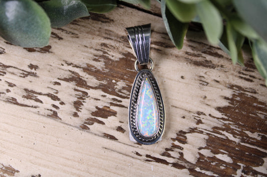Daniel Benally Navajo Handmade Opal Pendant – Sterling Silver