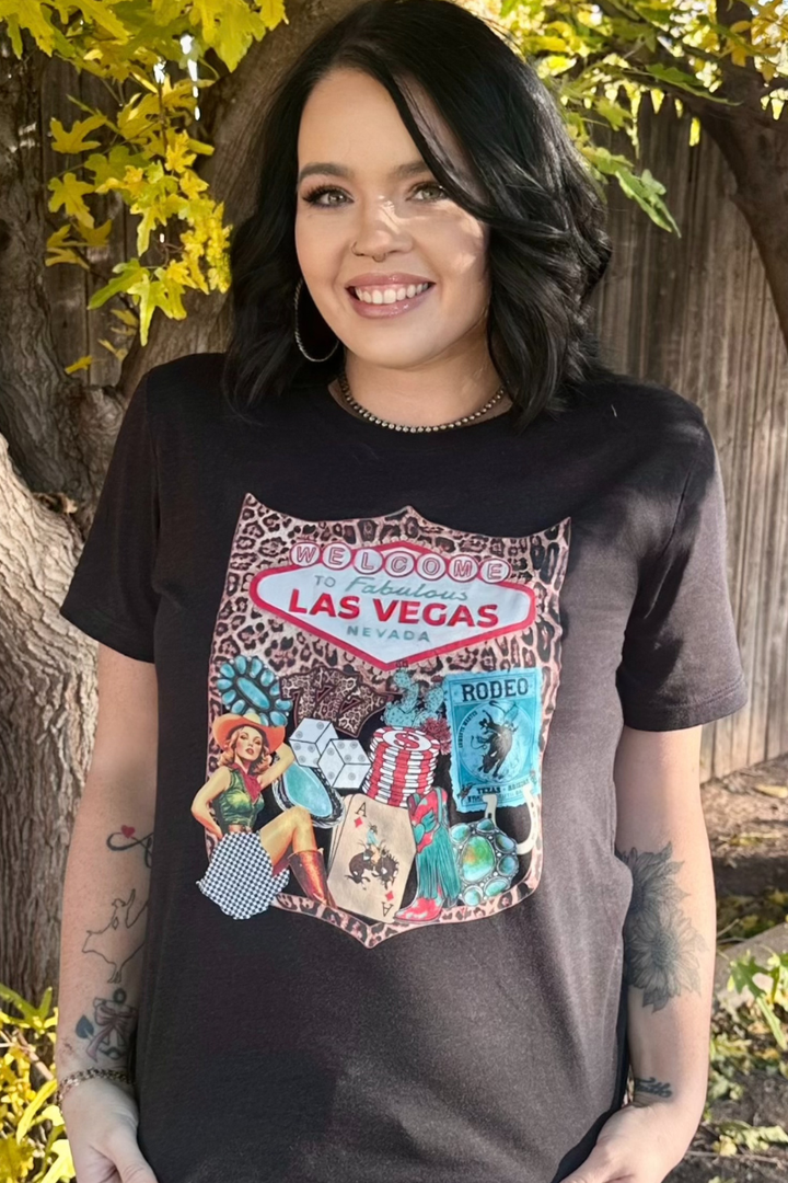 Viva Las Vegas Cowgirl Graphic Tee
