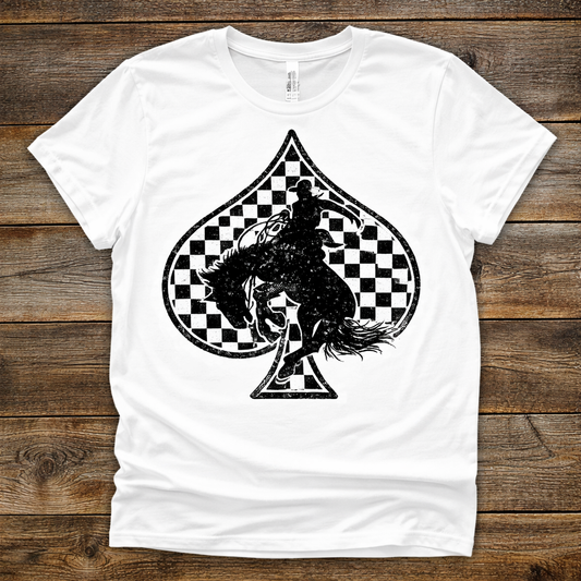 Checkered Bronc Spade Tee