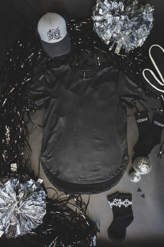 Swanky Leather Midnight Top