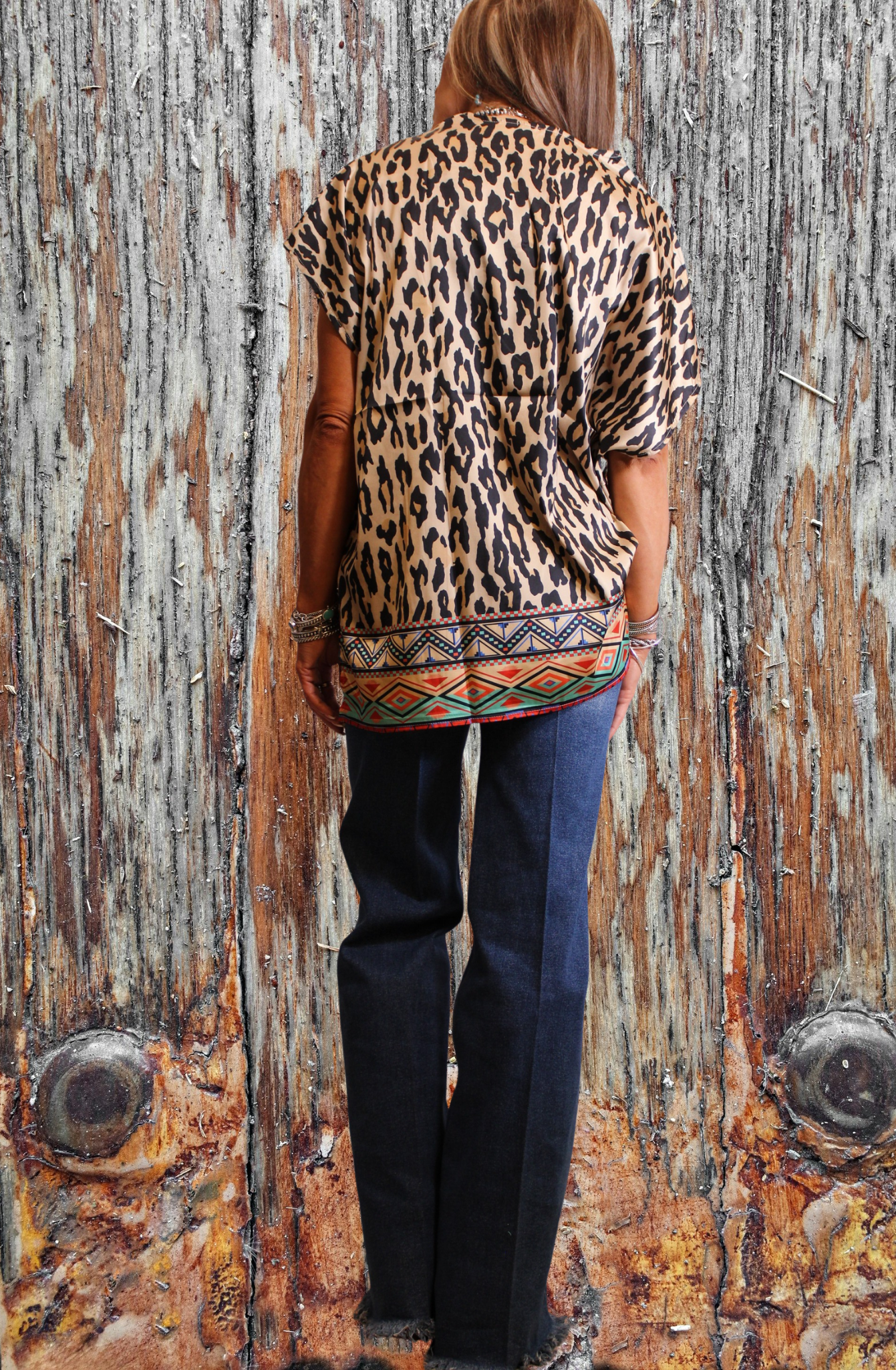 Leopard Punchy Poncho Top