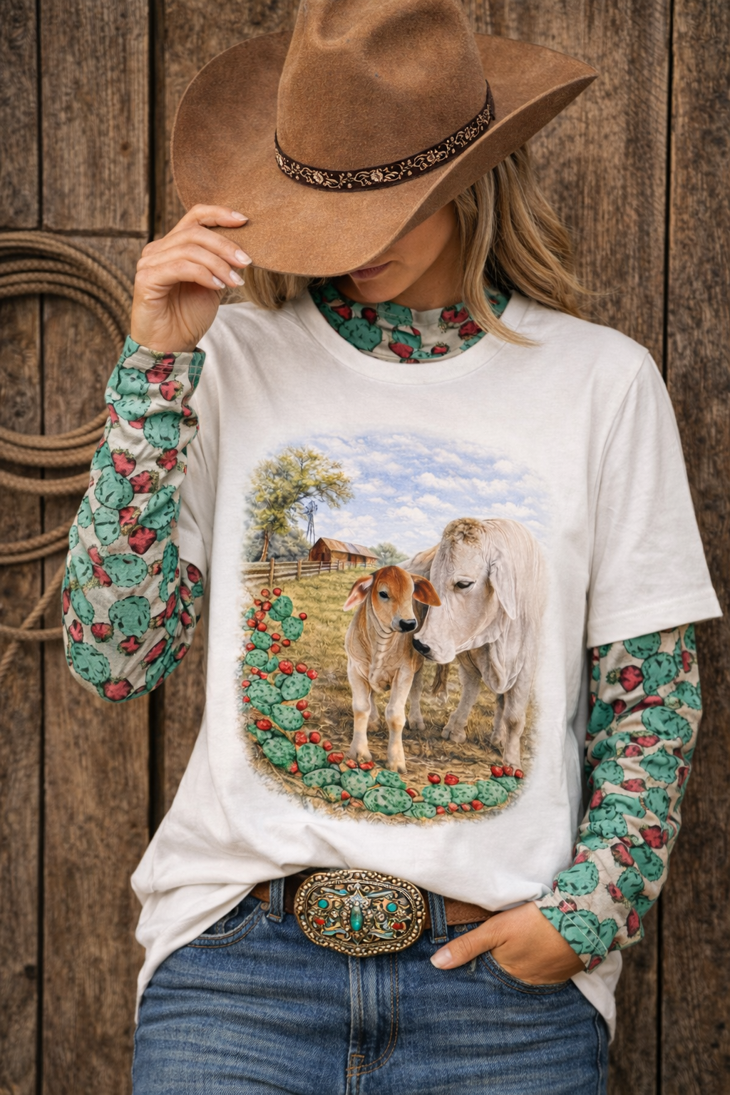Cactus Brahman Ranch Heritage Tee