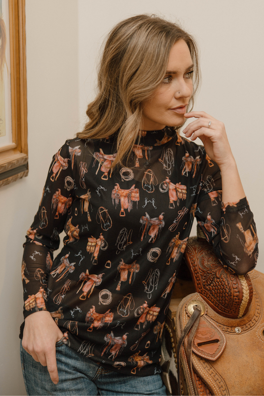 Saddle Room Mesh Top