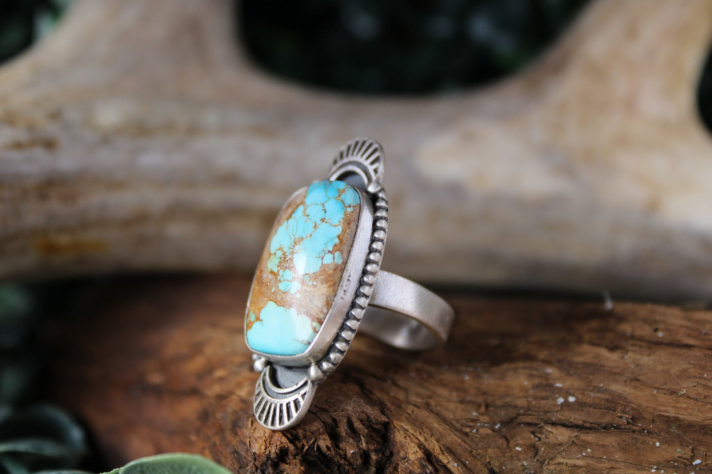 Blue Ridge Turquoise Sterling Silver Adjustable Ring