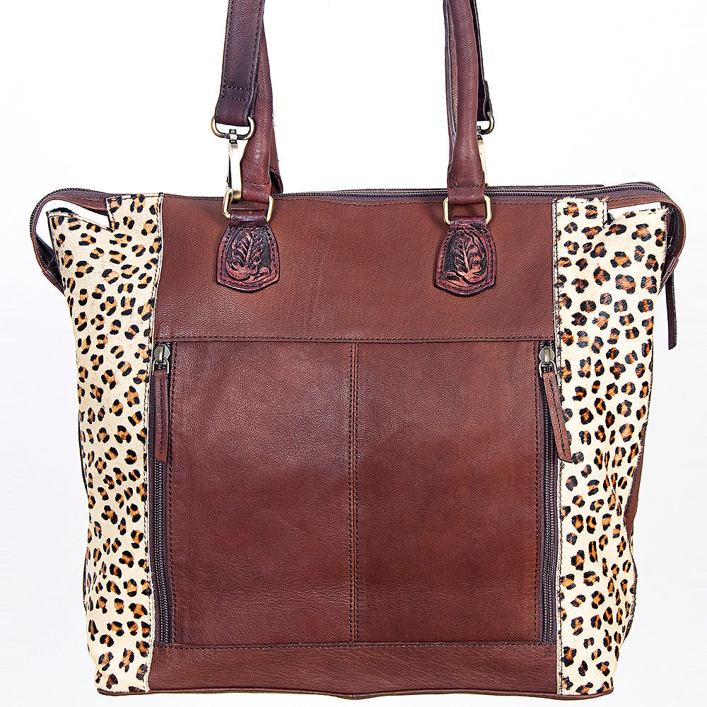 The Clara Leopard Western Tote Bag