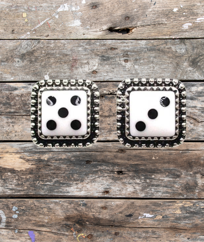DICE POST EARRINGS