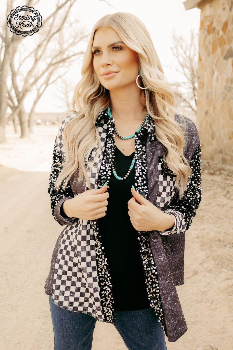 Bad & Boujee Checkered Shacket