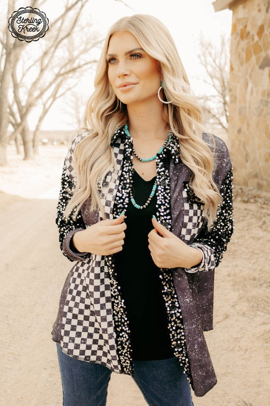 Bad & Boujee Checkered Shacket