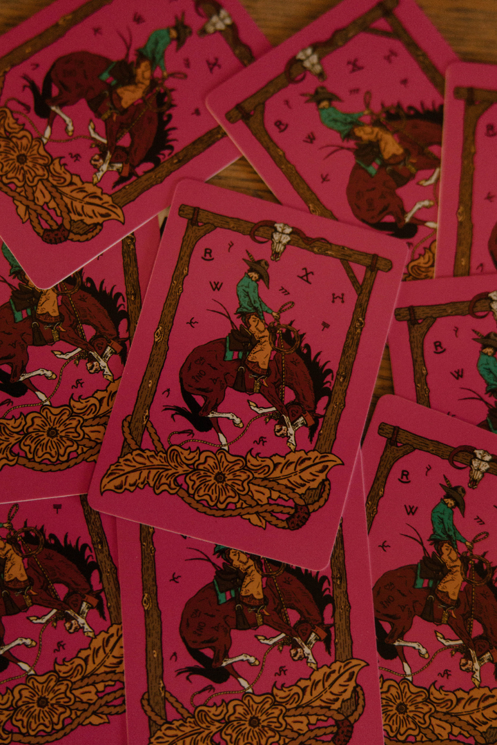 Pink Outlaw Playing Cards