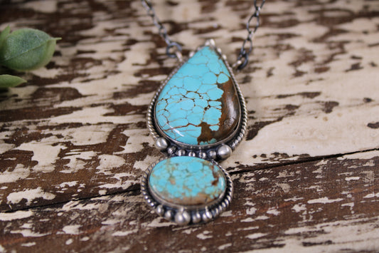 Number 8 Turquoise Necklace – Sterling Silver