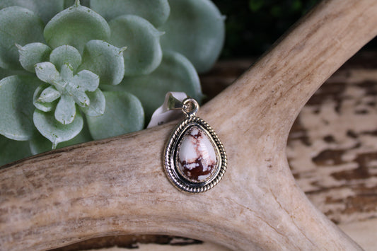 Wild Horse Turquoise Teardrop Pendant