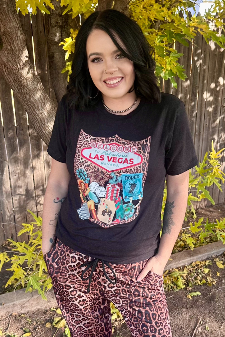 Viva Las Vegas Cowgirl Graphic Tee