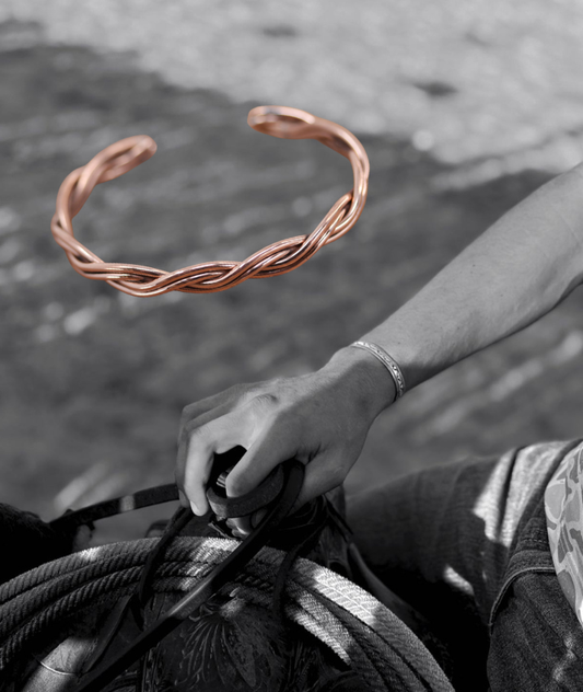 Men’s Authentic Twisted Copper Cuff – 6 Inch