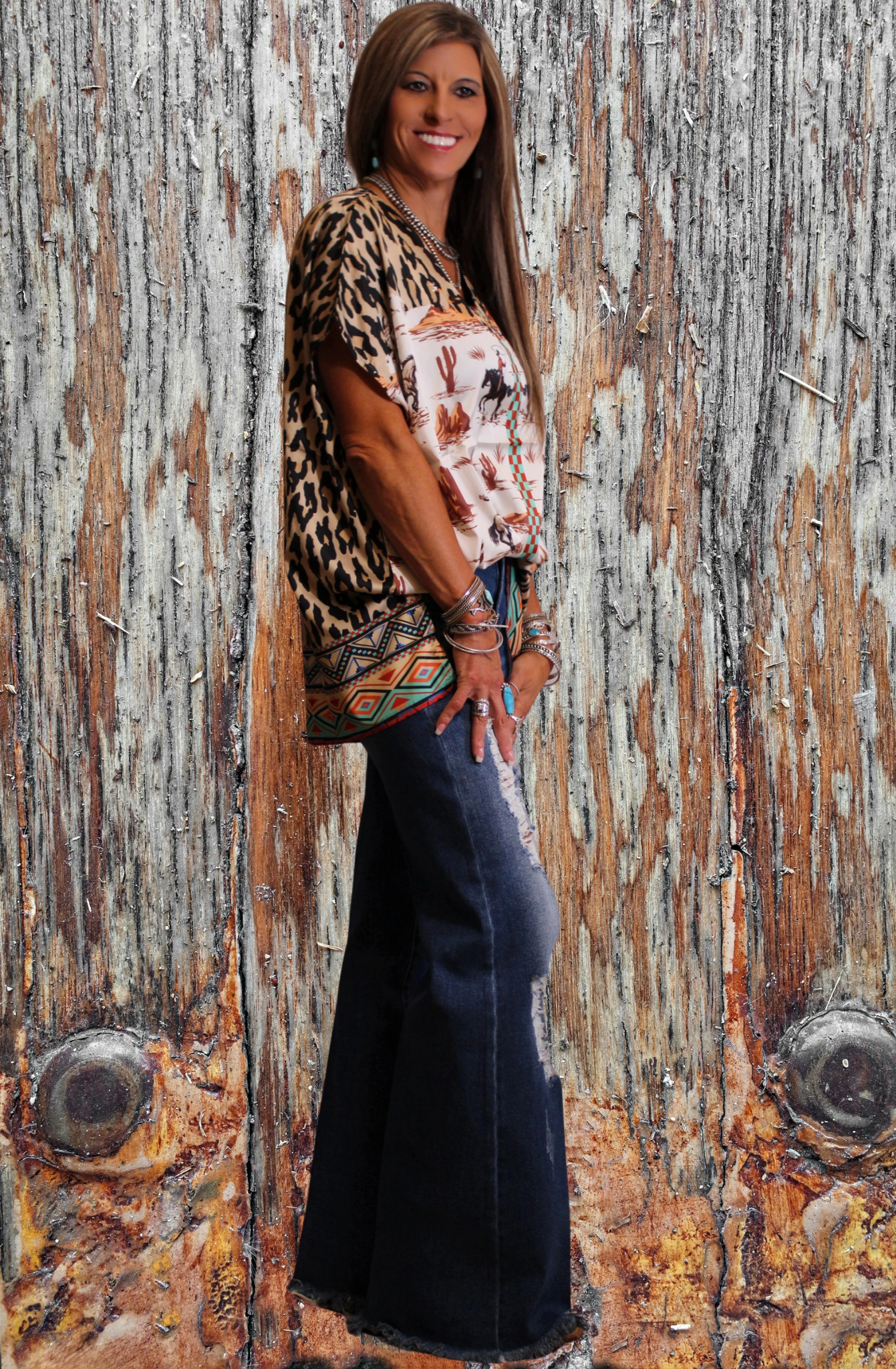 Leopard Punchy Poncho Top