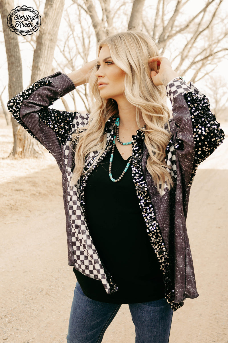 Bad & Boujee Checkered Shacket