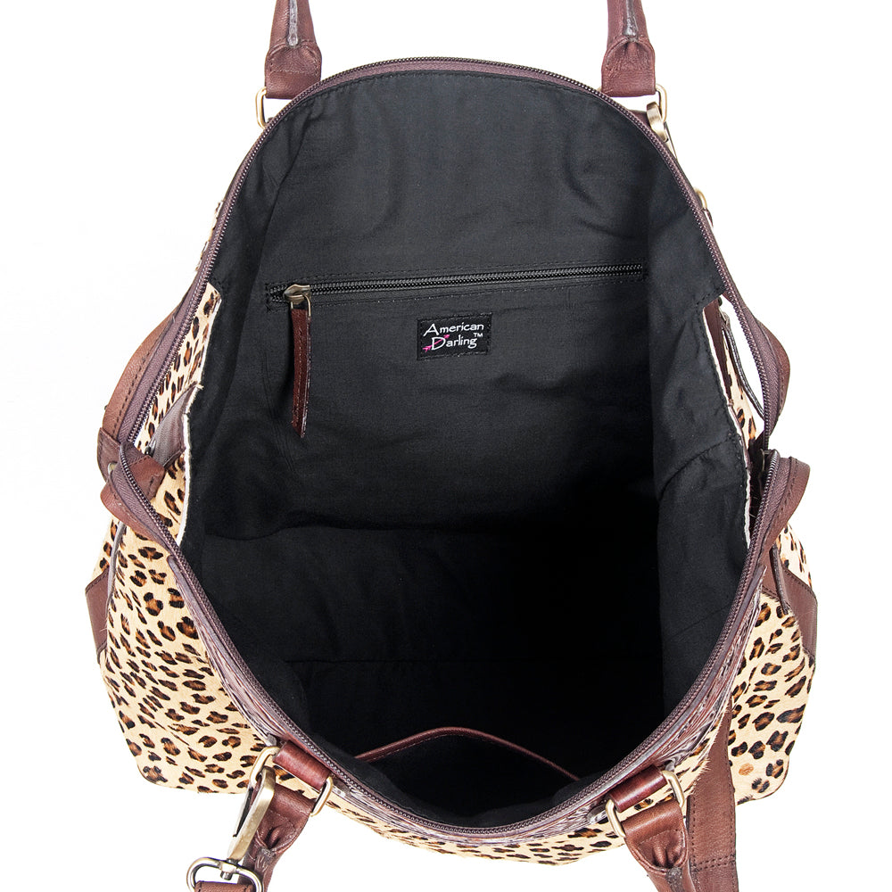 The Clara Leopard Western Tote Bag