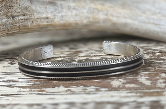 Francis Yazzie Navajo Sterling Silver Cuff Bracelet – Size 7