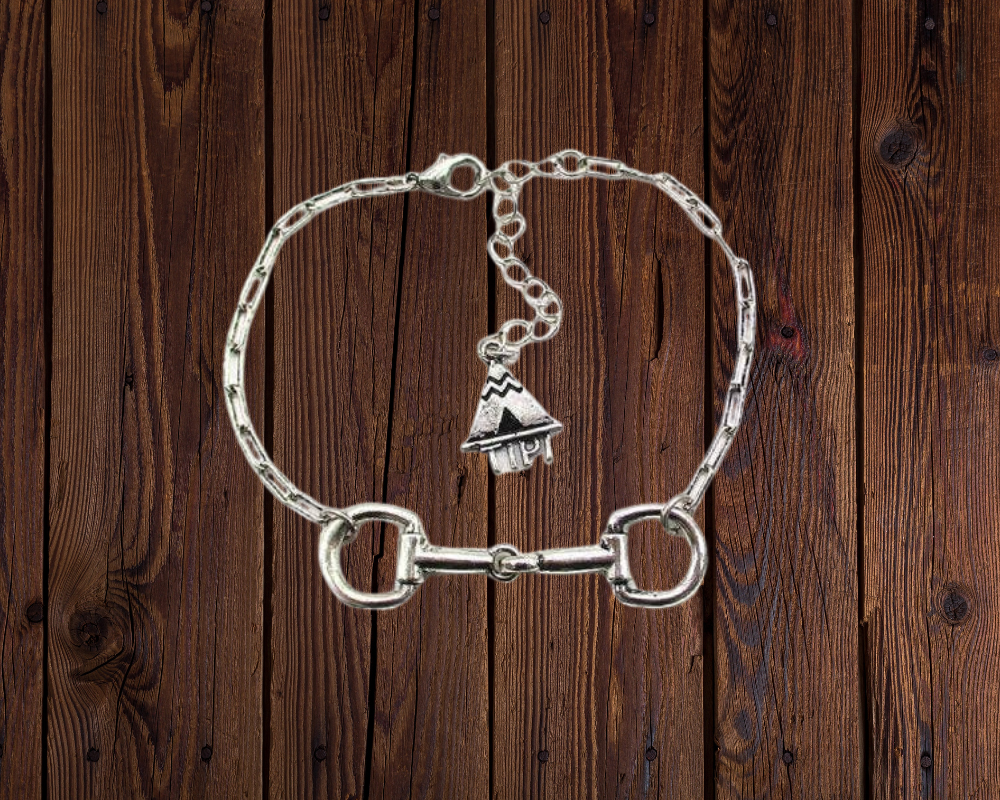 Western Snaffle bit Chain Bracelet