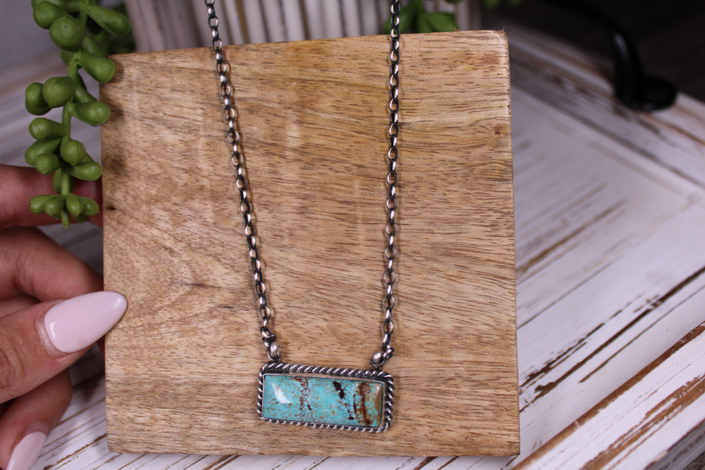 Number 8 Turquoise Necklace – Navajo Artist Johnny Dixon