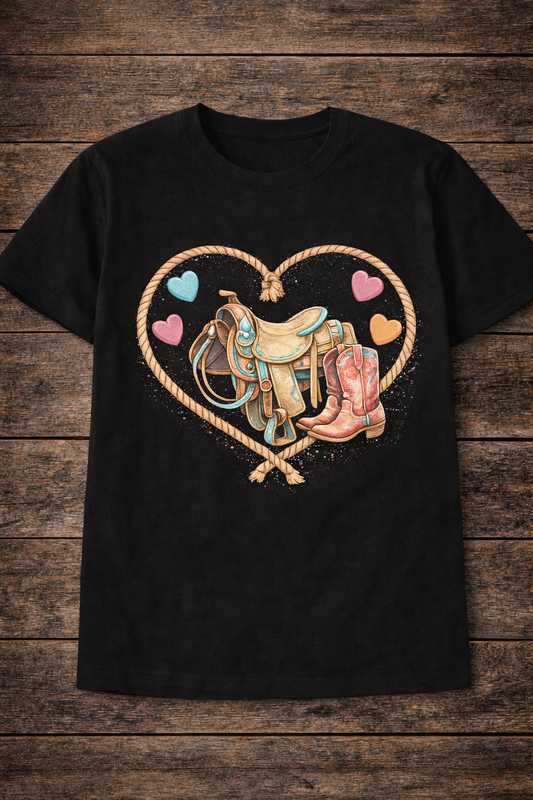 Ropin’ Hearts Valentine’s Tee - Kids