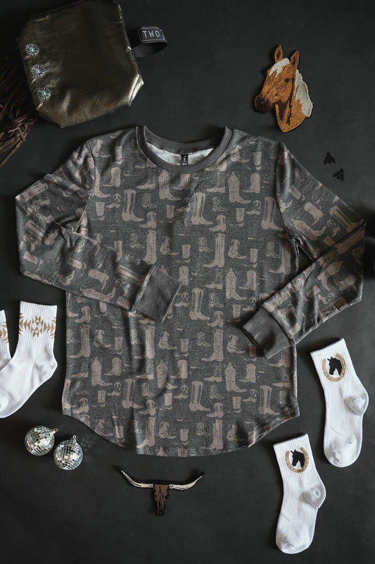 Loungy Lariat Top