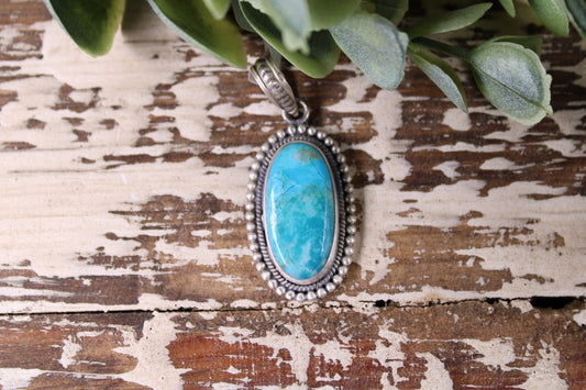 Mojave Turquoise Sterling Silver Pendant