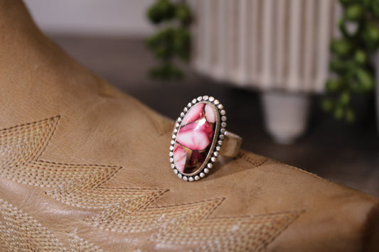 Rose Dahlia Sterling Silver Adjustable Ring – Stamped Sterling