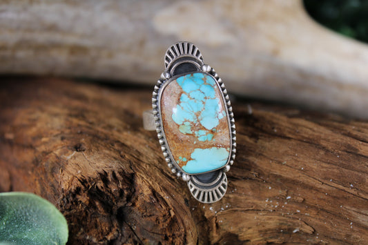 Blue Ridge Turquoise Sterling Silver Adjustable Ring