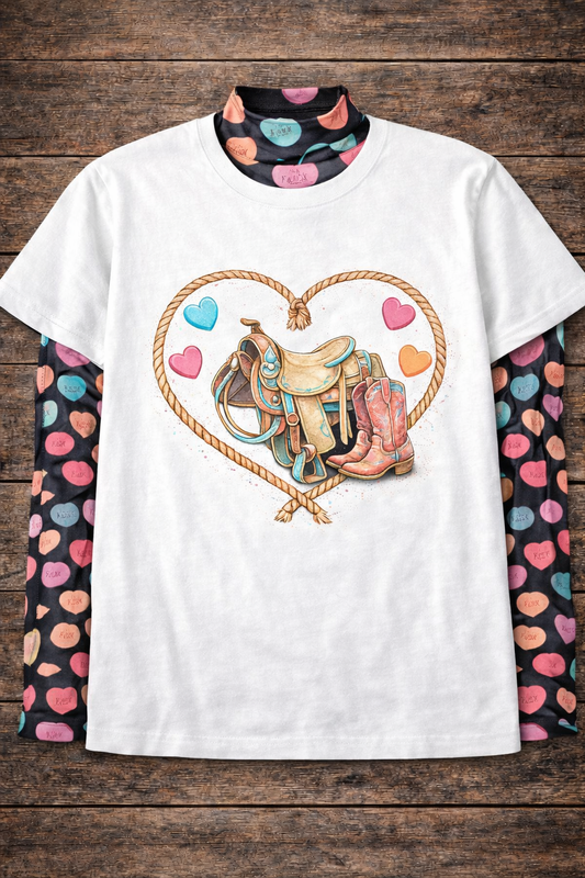 Ropin’ Hearts Valentine’s Tee