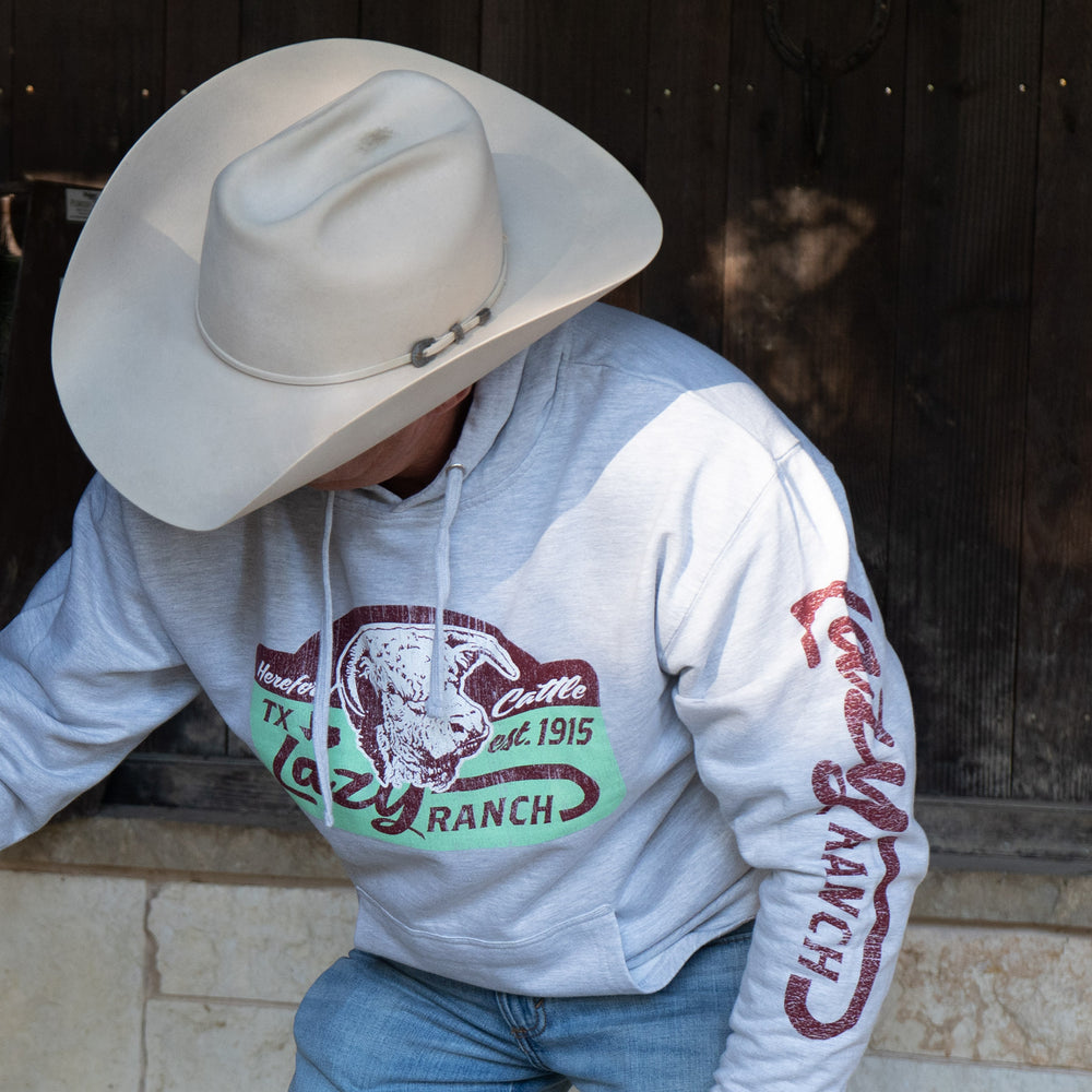 Albany Pullover Hoodie – Ash Grey | Lazy J Ranch