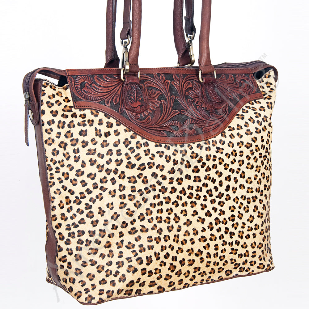 The Clara Leopard Western Tote Bag