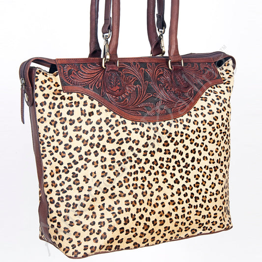 The Clara Leopard Western Tote Bag