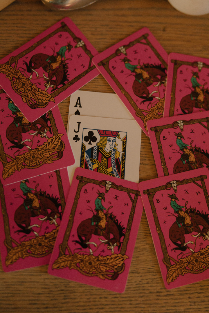 Pink Outlaw Playing Cards