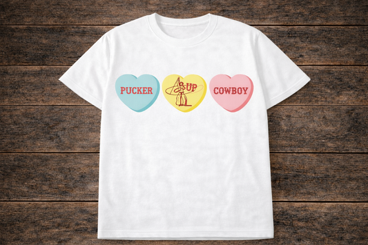 Pucker Up Cowboy Valentine’s Tee