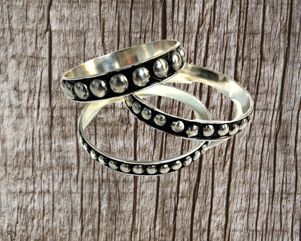 Western Bubble Metal Bangle Bracelet