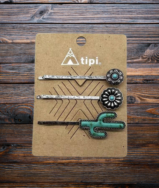 CRAZY CACTUS BOBBY PIN SET