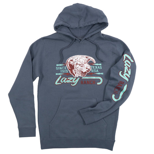 Maverick Pullover Hoodie – Storm Blue | Lazy J Ranch
