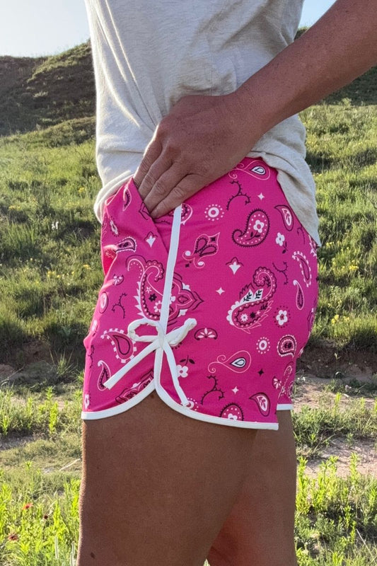 Hot Pink Bandana Babe Shorts