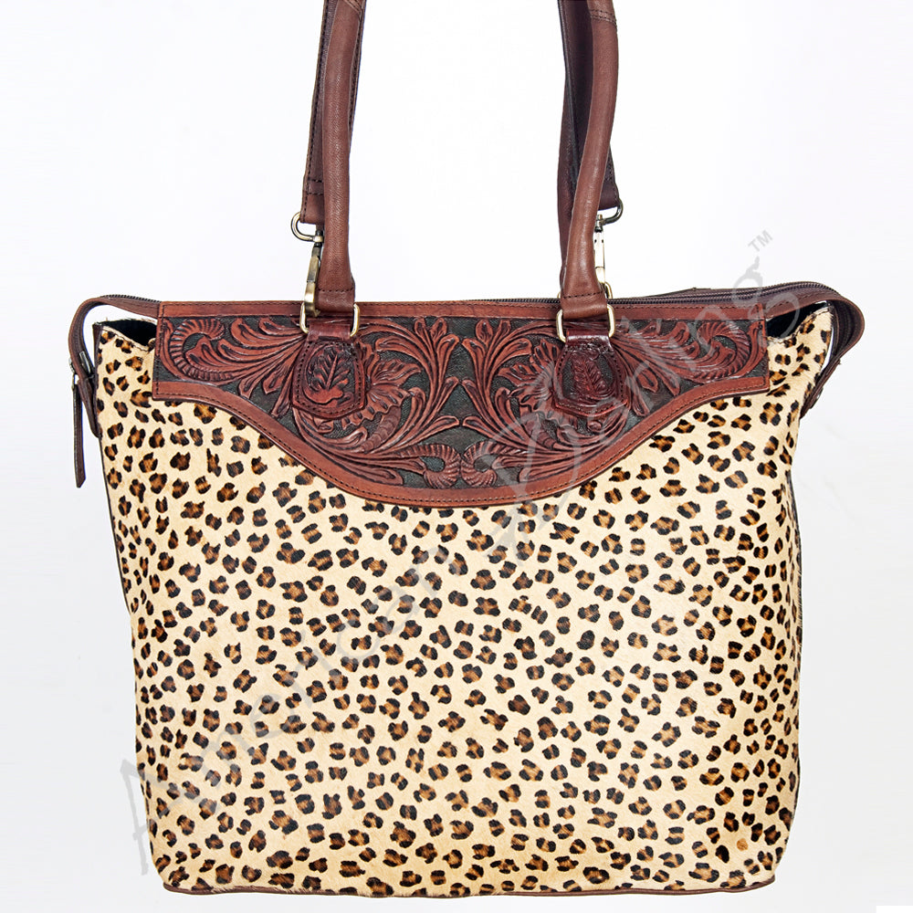 The Clara Leopard Western Tote Bag