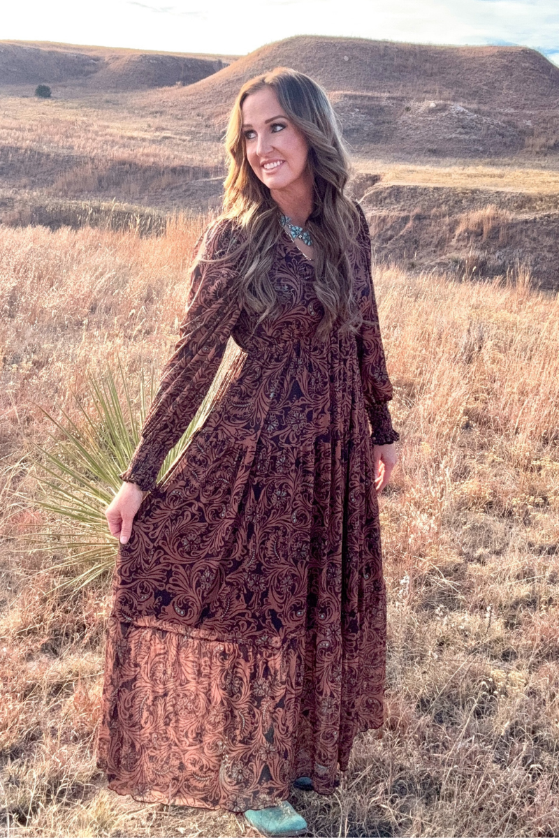 Western Dreams Dress - Tooled with Turquoise 