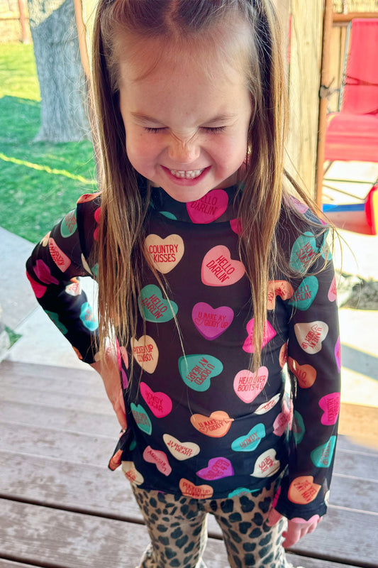 Cowboy Sweetheart Mesh Top – Kids