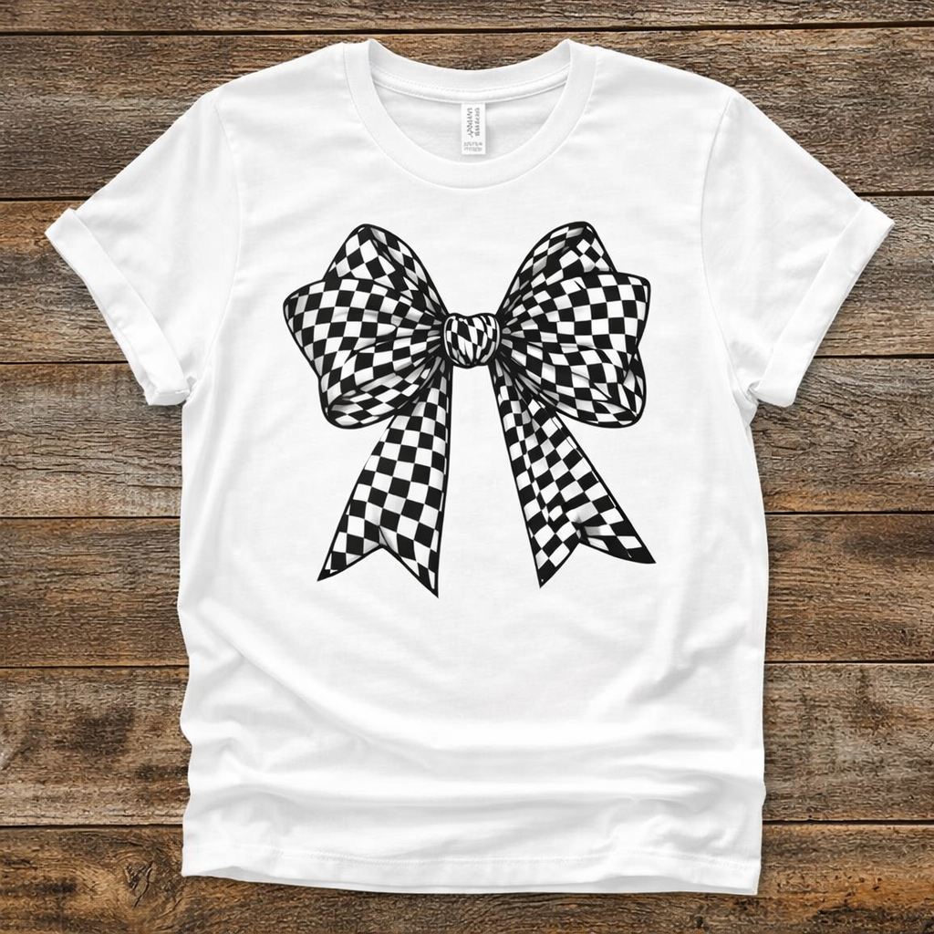 Checkered Bow Tee