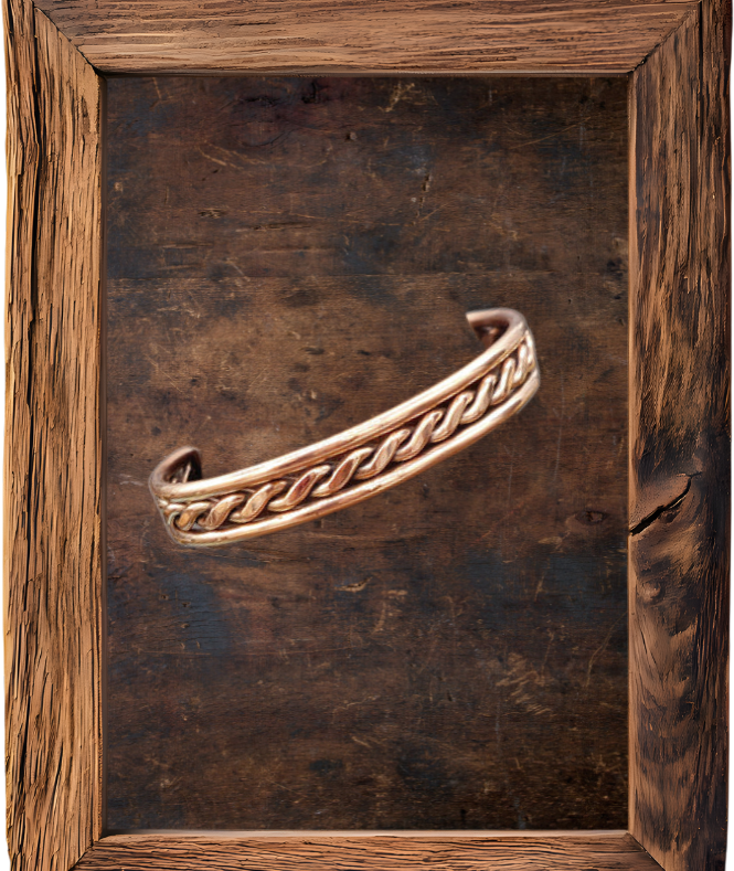 Men's Single-Twist Copper Cuff – 6 Inch